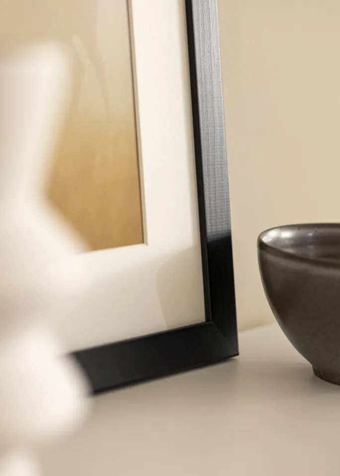 Ramme Trendline Sort 30x70 cm - Passepartout Hvid 20x60 cm