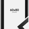 Ramme Trendline Sort 60x80 cm - Passepartout Sort 50x70 cm