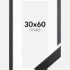 Ramme Trendline Sort 30x60 cm - Passepartout Hvid 18x46 cm