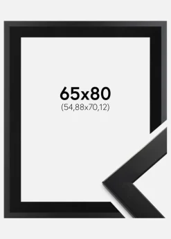 Ramme Trendline Sort 65x80 cm - Passepartout Sort 22x28 inches