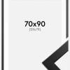 Ramme Trendline Sort 70x90 cm - Passepartout Hvid 60x80 cm