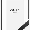 Ramme Trendline Sort 60x90 cm - Passepartout Hvid 40x70 cm