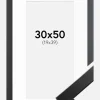 Ramme Trendline Sort 30x50 cm - Passepartout Hvid 20x40 cm
