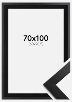 Ramme Trendline Sort 70x100 cm - Passepartout Sort 61x91,5 cm