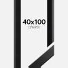 Ramme Trendline Sort 40x100 cm - Passepartout Sort 30x91 cm