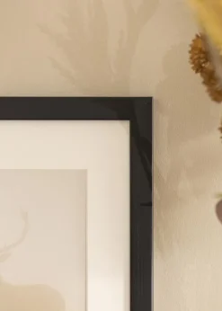 Ramme Trendline Sort 50x50 cm - Passepartout Hvid 35x35 cm