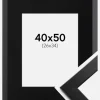 Ramme Trendline Sort 40x50 cm - Passepartout Sort 27x35 cm
