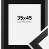 Ramme Trendline Sort 35x45 cm - Passepartout Sort 11x14 inches