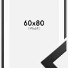 Ramme Trendline Sort 60x80 cm - Passepartout Hvid 50x70 cm