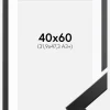 Ramme Trendline Sort 40x60 cm - Passepartout Hvid 32,9x48,3 cm (A3+)