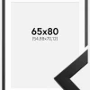Ramme Trendline Sort 65x80 cm - Passepartout Hvid 22x28 inches