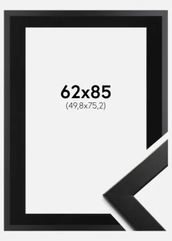 Ramme Trendline Sort 62x85 cm - Passepartout Sort 20x30 inches