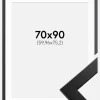 Ramme Trendline Sort 70x90 cm - Passepartout Hvid 24x30 inches