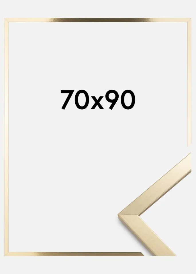 Ramme Trendy Akrylglas Guld 70x90 cm