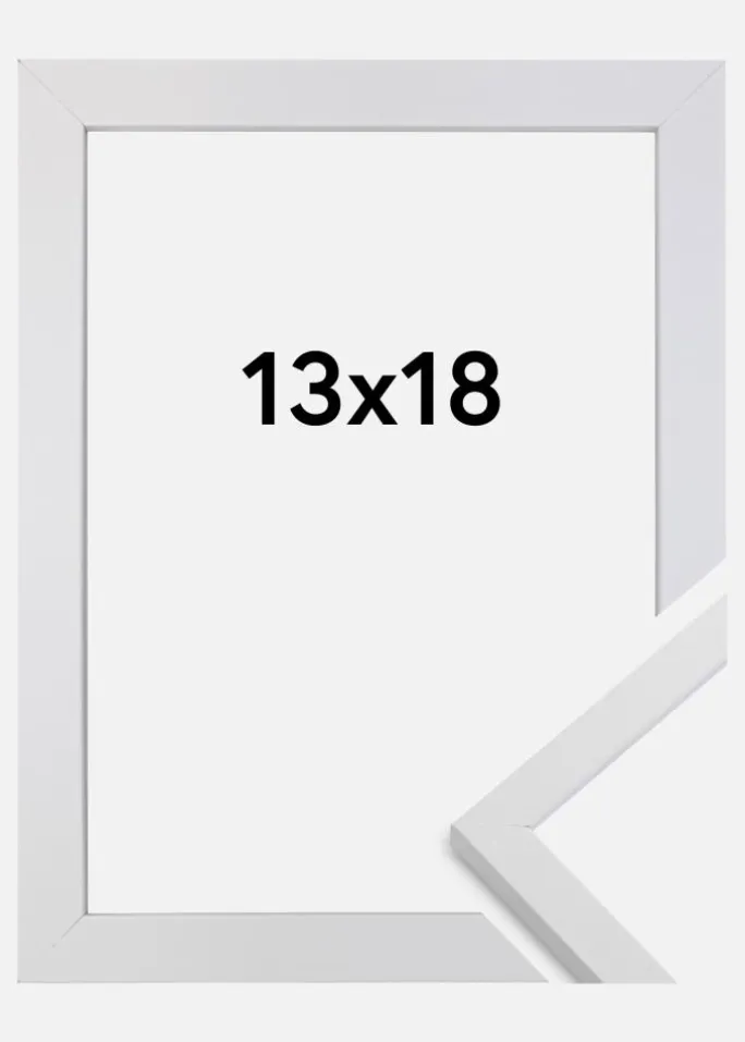 Ramme Trendy Akrylglas Hvid 13x18 cm