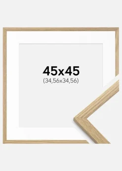 Ramme Trendy Eg 45x45 cm - Passepartout Hvid 14x14 inches