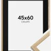 Ramme Trendy Eg 45x60 cm - Passepartout Sort 35x50 cm