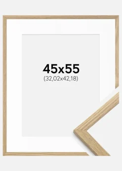 Ramme Trendy Eg 45x55 cm - Passepartout Hvid 13x17 inches