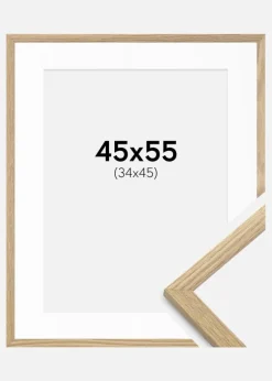 Ramme Trendy Eg 45x55 cm - Passepartout Hvid 35x46 cm
