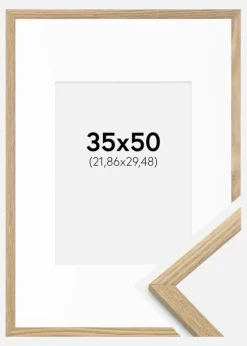 Ramme Trendy Eg 35x50 cm - Passepartout Hvid 9x12 inches