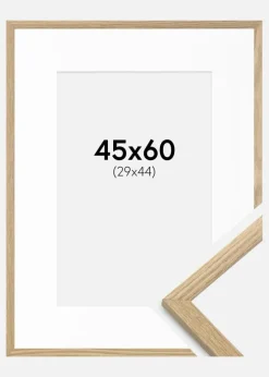 Ramme Trendy Eg 45x60 cm - Passepartout Hvid 30x45 cm