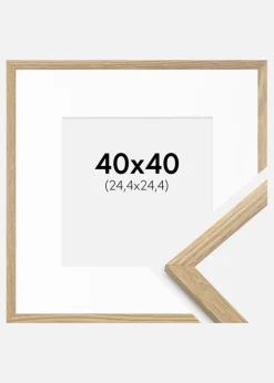 Ramme Trendy Eg 40x40 cm - Passepartout Hvid 10x10 inches