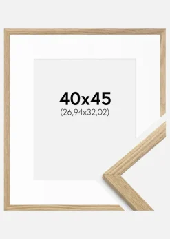 Ramme Trendy Eg 40x45 cm - Passepartout Hvid 11x13 inches