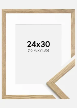 Ramme Trendy Eg 24x30 cm - Passepartout Hvid 7x9 inches