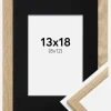 Ramme Trendy Eg 13x18 cm - Passepartout Sort 9x13 cm
