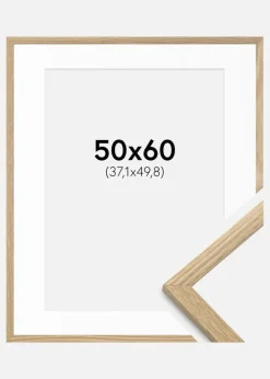 Ramme Trendy Eg 50x60 cm - Passepartout Hvid 15x20 inches