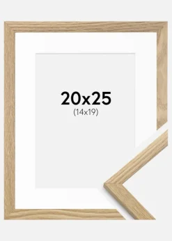 Ramme Trendy Eg 20x25 cm - Passepartout Hvid 15x20 cm