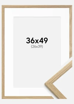 Ramme Trendy Eg 36x49 cm - Passepartout Hvid 27x40 cm