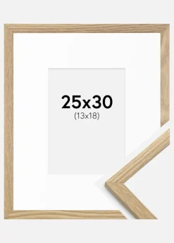Ramme Trendy Eg 25x30 cm - Passepartout Hvid 14x19 cm