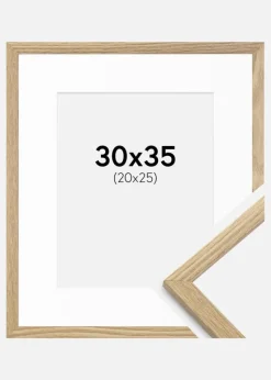 Ramme Trendy Eg 30x35 cm - Passepartout Hvid 21x26 cm