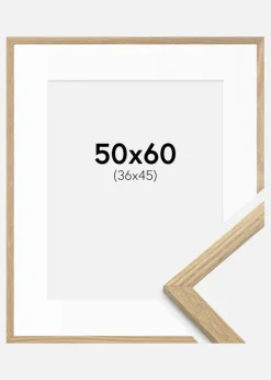 Ramme Trendy Eg 50x60 cm - Passepartout Hvid 37x46 cm