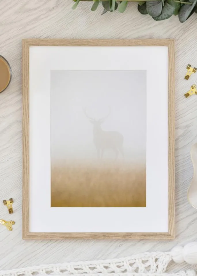 Ramme Trendy Eg 24x30 cm - Passepartout Hvid 6x8 inches