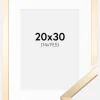 Ramme Trendy Guld 20x30 cm - Passepartout Hvid 15x21 cm (A5)