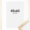 Ramme Trendy Guld 45x60 cm - Passepartout Hvid 30x45 cm