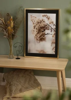 Ramme Trendy Guld 40x40 cm - Passepartout Sort 32x32 cm