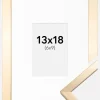 Ramme Trendy Guld 13x18 cm - Passepartout Hvid 7x10 cm