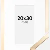 Ramme Trendy Guld 20x30 cm - Passepartout Hvid 10x20 cm