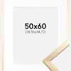 Ramme Trendy Guld 50x60 cm - Passepartout Hvid 14x18 inches