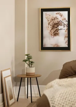 Ramme Trendy Guld 40x50 cm - Passepartout Sort 30x40 cm