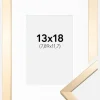 Ramme Trendy Guld 13x18 cm - Passepartout Hvid 3,5x5 inches