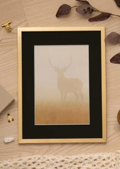 Ramme Trendy Guld 40x50 cm - Passepartout Sort 27x35 cm