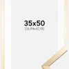 Ramme Trendy Guld 35x50 cm - Passepartout Hvid 11x17 inches