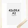 Ramme Trendy Guld 42x59,4 cm (A2) - Passepartout Hvid 25x38 cm