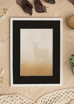 Ramme Trendy Hvid 13x18 cm - Passepartout Sort 10x12 cm