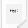 Ramme Trendy Hvid 35x50 cm - Passepartout Hvid 24x30 cm