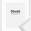 Ramme Trendy Hvid 50x60 cm - Passepartout Hvid 14x18 inches